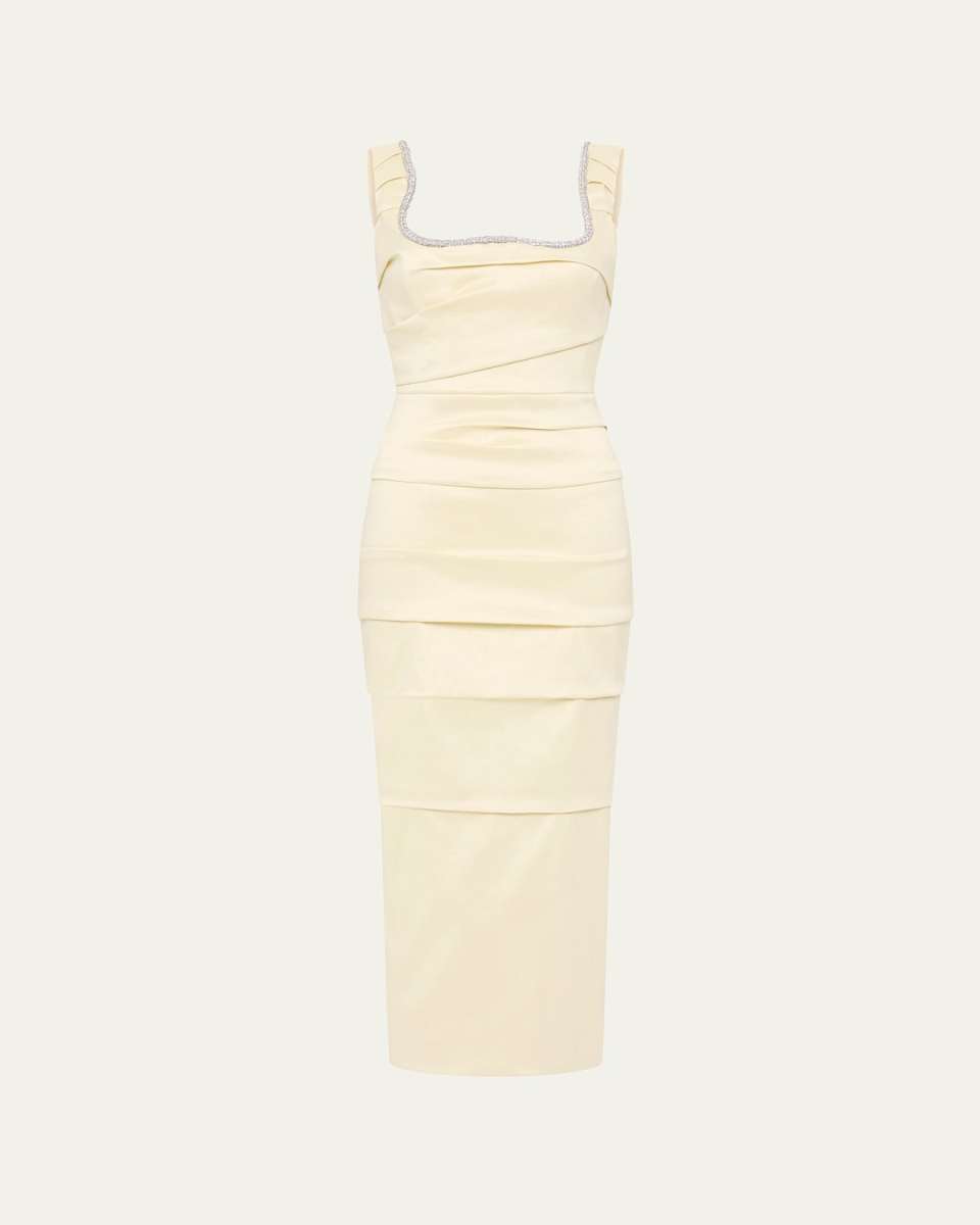 Onyx Crystal Midi Dress